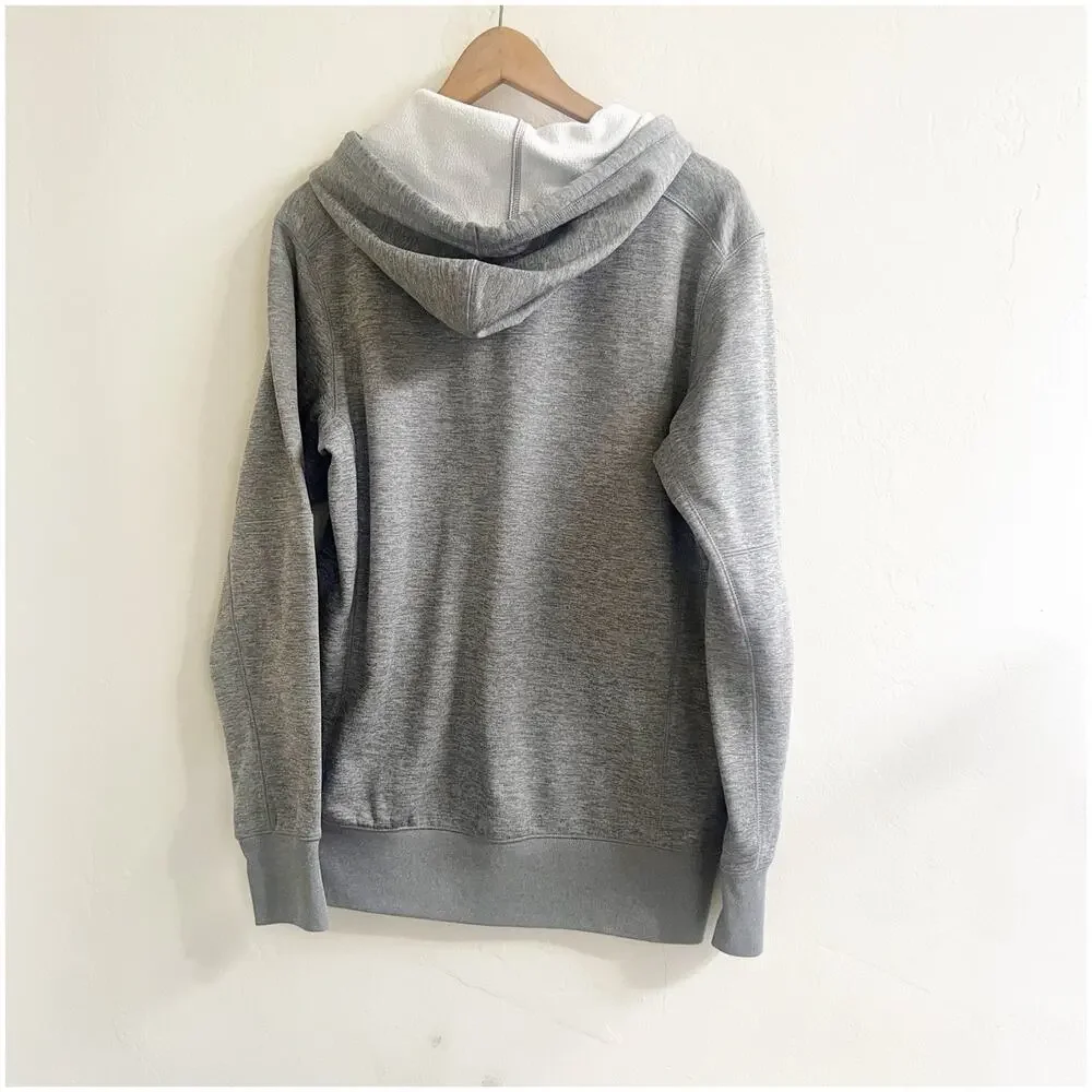 Nike Sweatshirt Men Small Gray Baseball Hoodie Work Out Active Gym Pullover